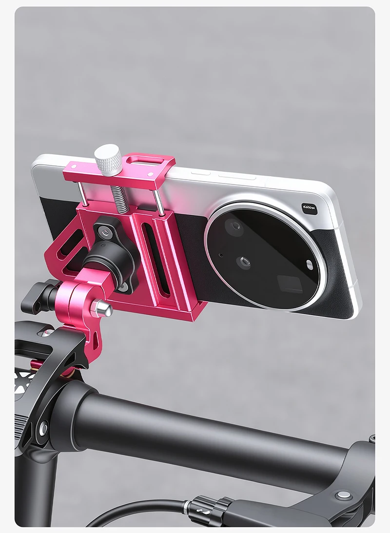 WEST BIKING Faltbare Fahrrad-Handyhalterung aus Aluminiumlegierung, 360° drehbar, Anti-Vibrations-Lenkerhalterung für Brompton Fahrradzubehör – Detail 16