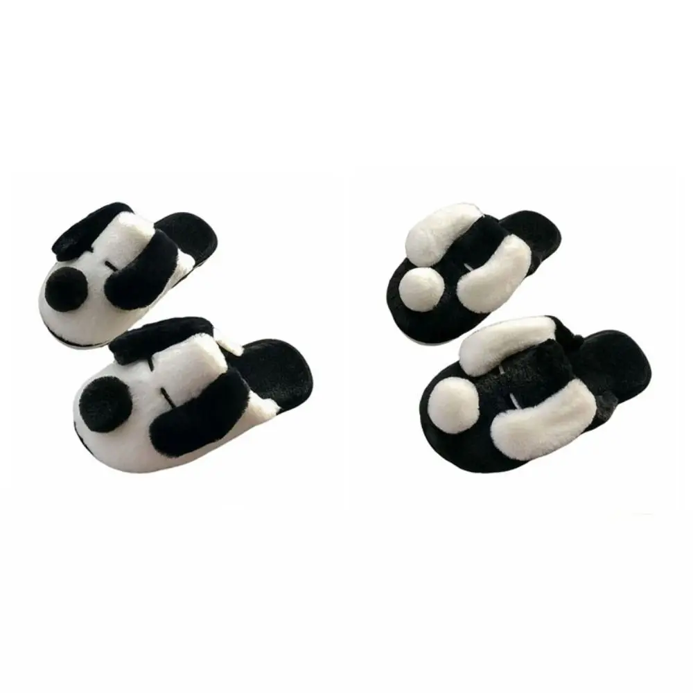 Casual Cartoon Plush Dog Slippers Soft Anti-slip Home Cotton Shoes Thick Soled Cute Winter Furry Slippers Gifts