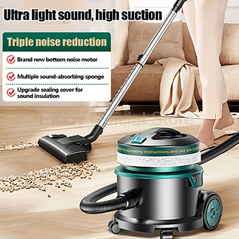 

Vacuum Cleaner Super Quiet High Power Bucket Suction Home Appliance Cleaning Machine Household 10L Pet Hair Beauty Seam Cleaner