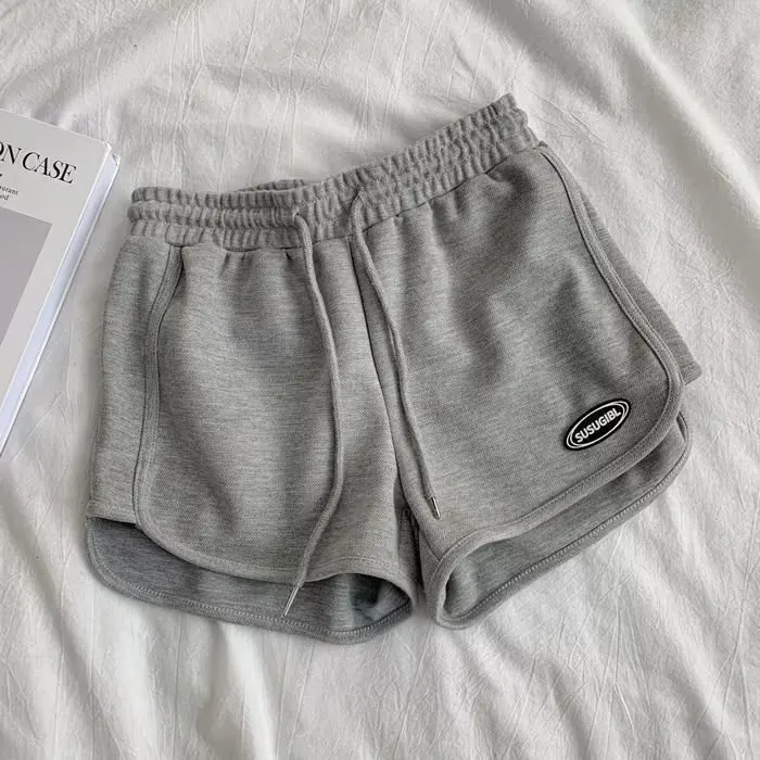 

Корейские летние свободные шорты для похудения, женские повседневные домашние шорты для йоги, широкие брюки прямого кроя с низкой посадкой