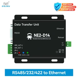 Modbus Gateway RS485/RS232/RS422 to Ethernet Serial Server DC8-28V Modbus TCP to RTU MQTT Two-Way Socket Link COJXU NE2-D14
