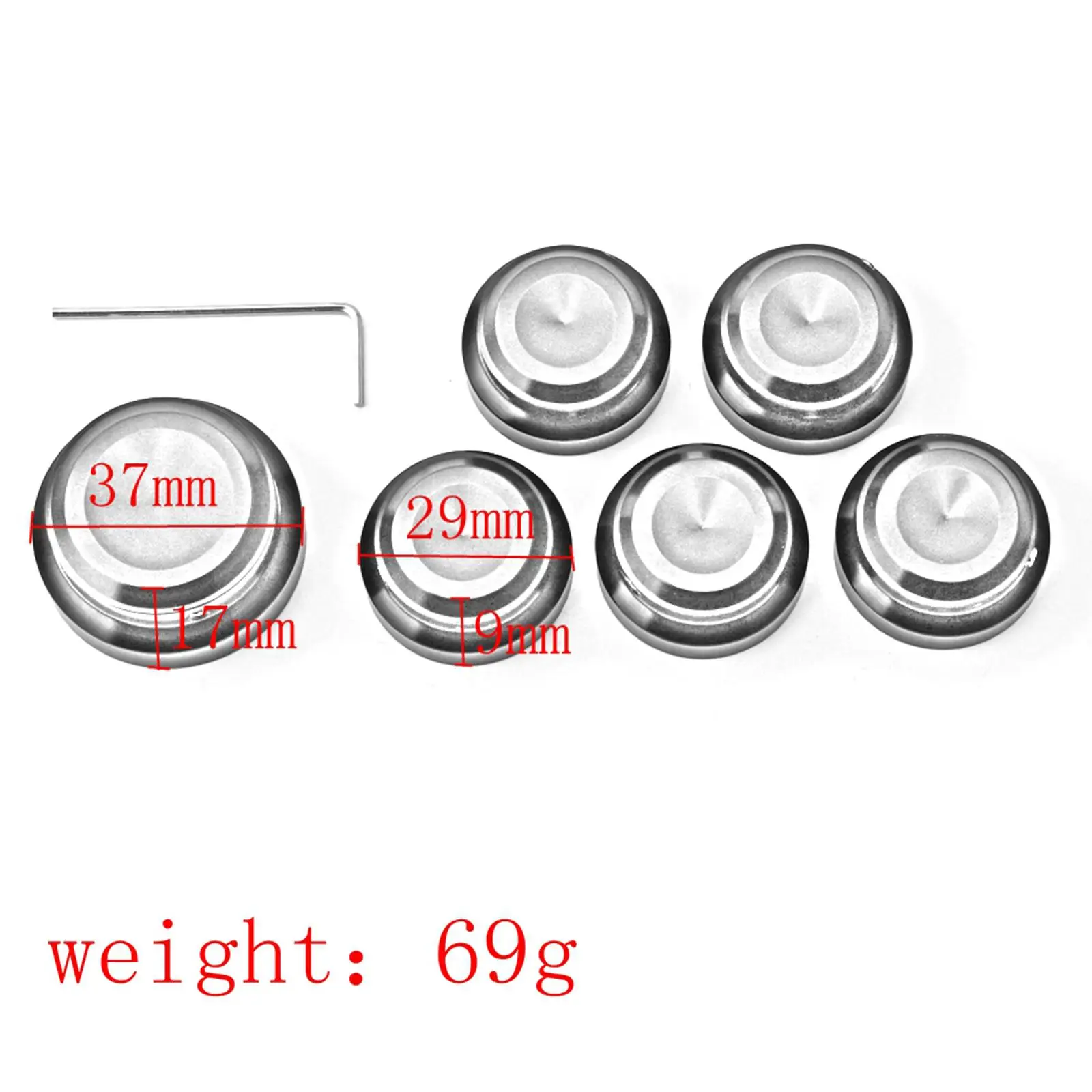 Couvercle d'écrou de moto, 6 pièces, couvercle de vis de corps, pièces de rechange Premium, accessoires