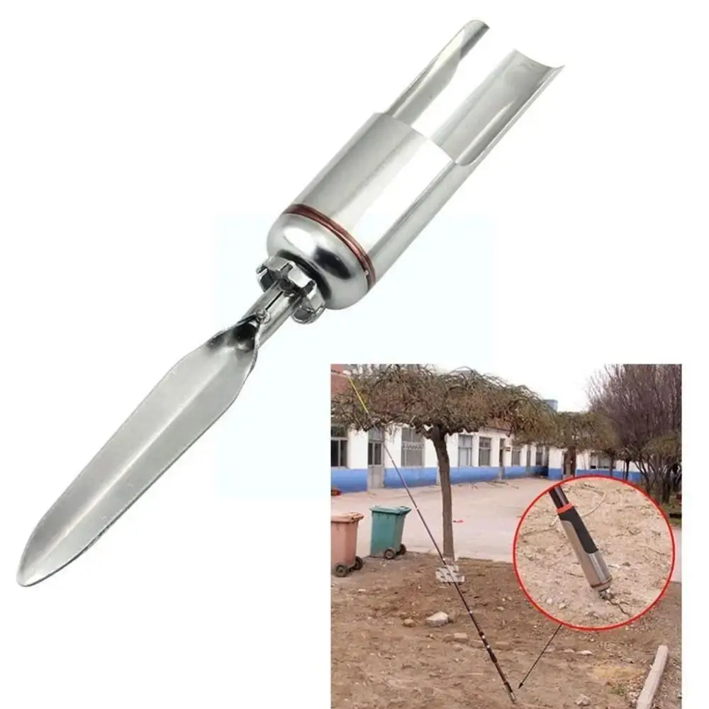 Portacañas universal plegable – Acero inoxidable con inserción suelo - imagen 5