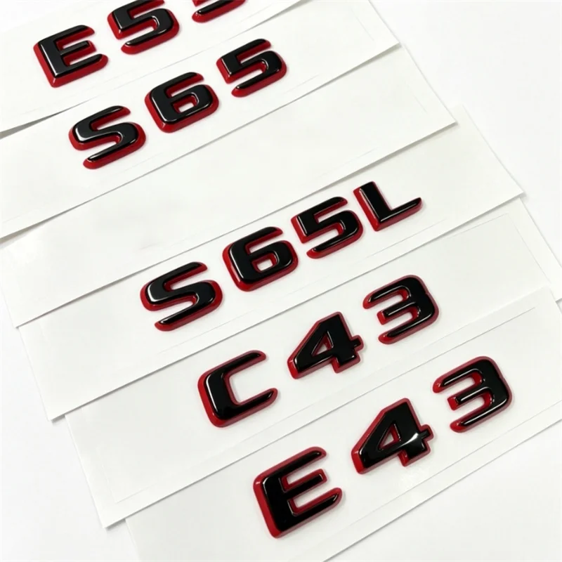 ABS-Kunststoff 3D Neuer Stil für E43 C63 S65 E53 Buchstaben-Emblem W222 W204 W223 Serie Auto Kotflügel Kofferraum Logo Aufkleber – Detail 2
