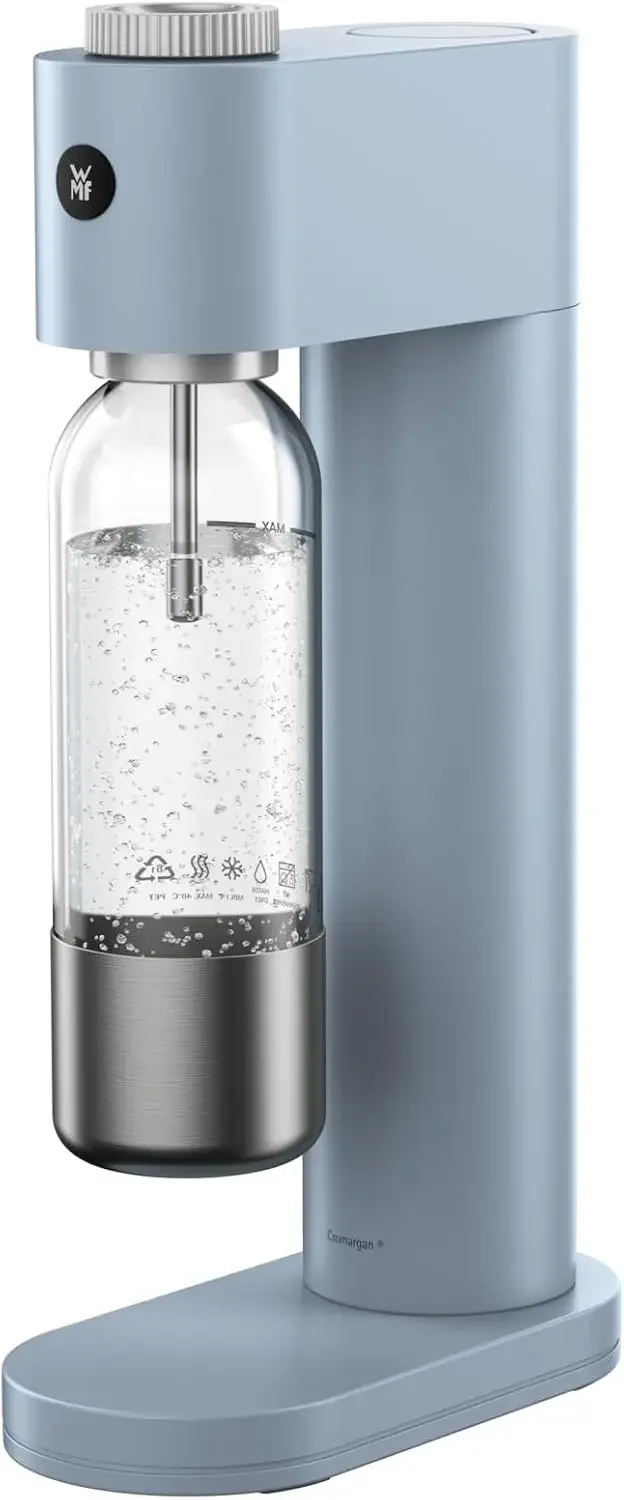 Element One Water Carbonator - Fully Automatic Stainless Steel Bubble Machine with 3 Settings Levels, Space-Saving Design