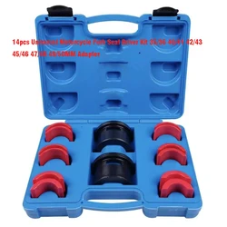 14PC Universal Motorcycle Front Fork Seal Drive Kit 35/36,40/41,42/43,45/46,47/48,49/50 MM