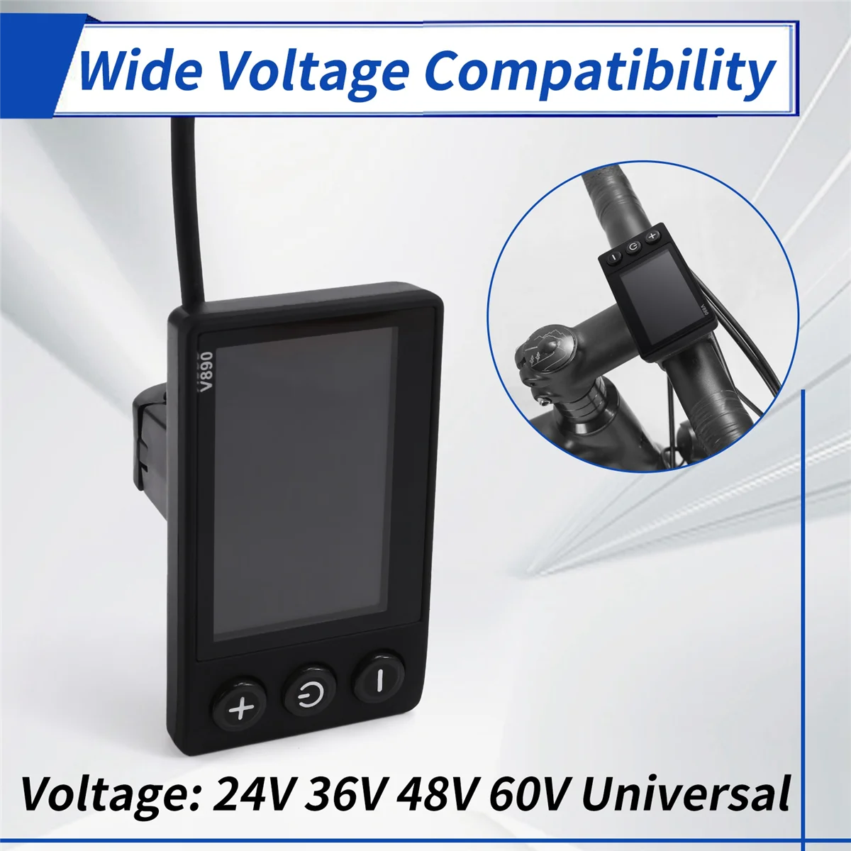 

【Купите и это $не】V890 ЖК-дисплей для электрического велосипеда, многофункциональная панель управления с цветным экраном для езды на руле 22,2 мм