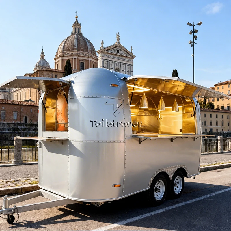 

Custom Vintage Food Trailer Cart Hot Dog Pizza Kebab Concession Food Trailer Burger Pasta Food Mobile Truck Full Kitchen Usa
