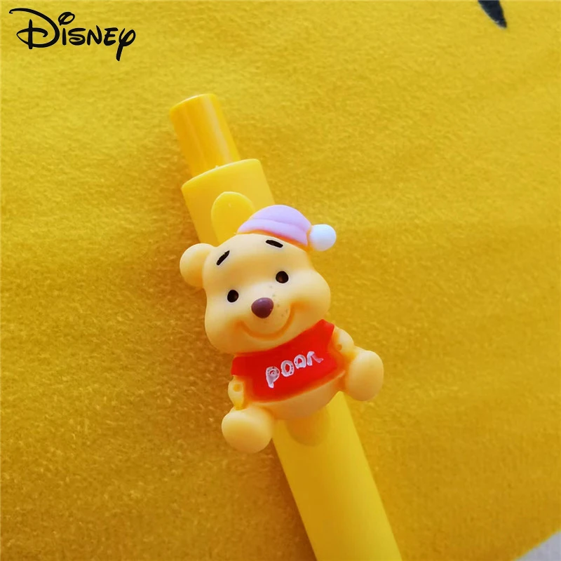 Imagem -06 - Disney Cartoon Gel Caneta Bala Ferramentas de Escrita Papelaria 0.5 Preto Animação Winnie The Pooh Push-tipo Estudante Exame Canetas 36 50 Pcs