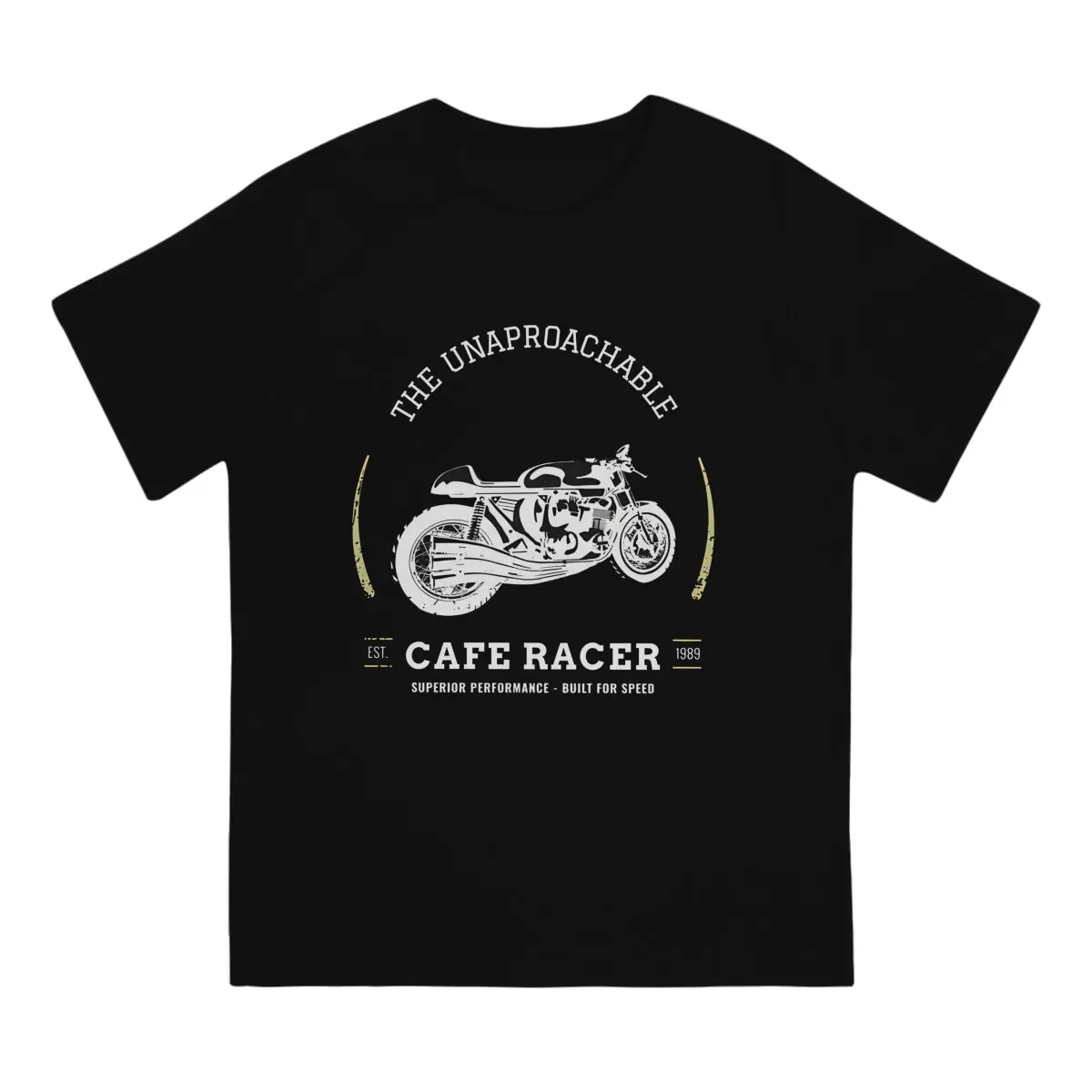 Cafe Racer Creative TShirt for Men Biker Design Round Neck Pure Cotton T Shirt Hip Hop Birthday Gifts Tops