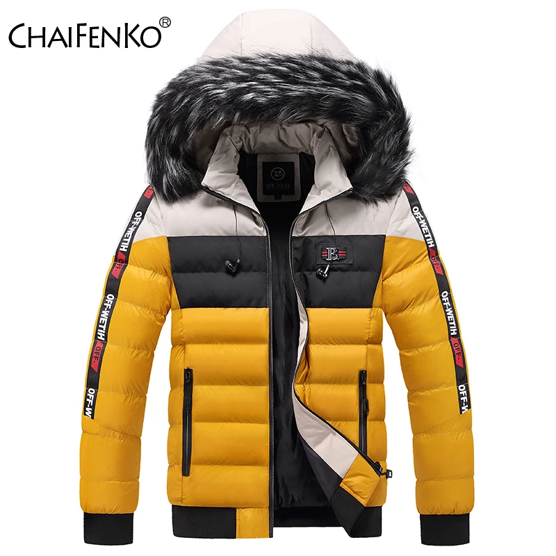 2021 Winter New Fur Collar Warm Thick Parka Men Waterproof Hood Jacket Coat Men Brand Outwear Fashion Patchwork Casual Men Parka