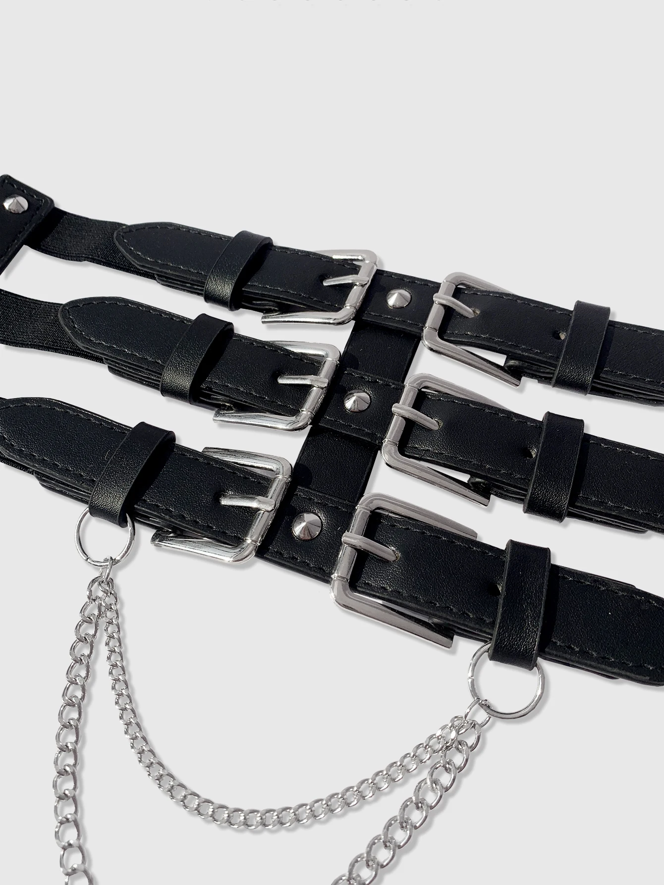 HERSHINE 1 قطعة المرأة العصرية حزام على شكل سلسلة Y2K القوطية نمط الشرير نمط الشارع الهيب هوب روك فستان اكسسوارات عيد الميلاد #4