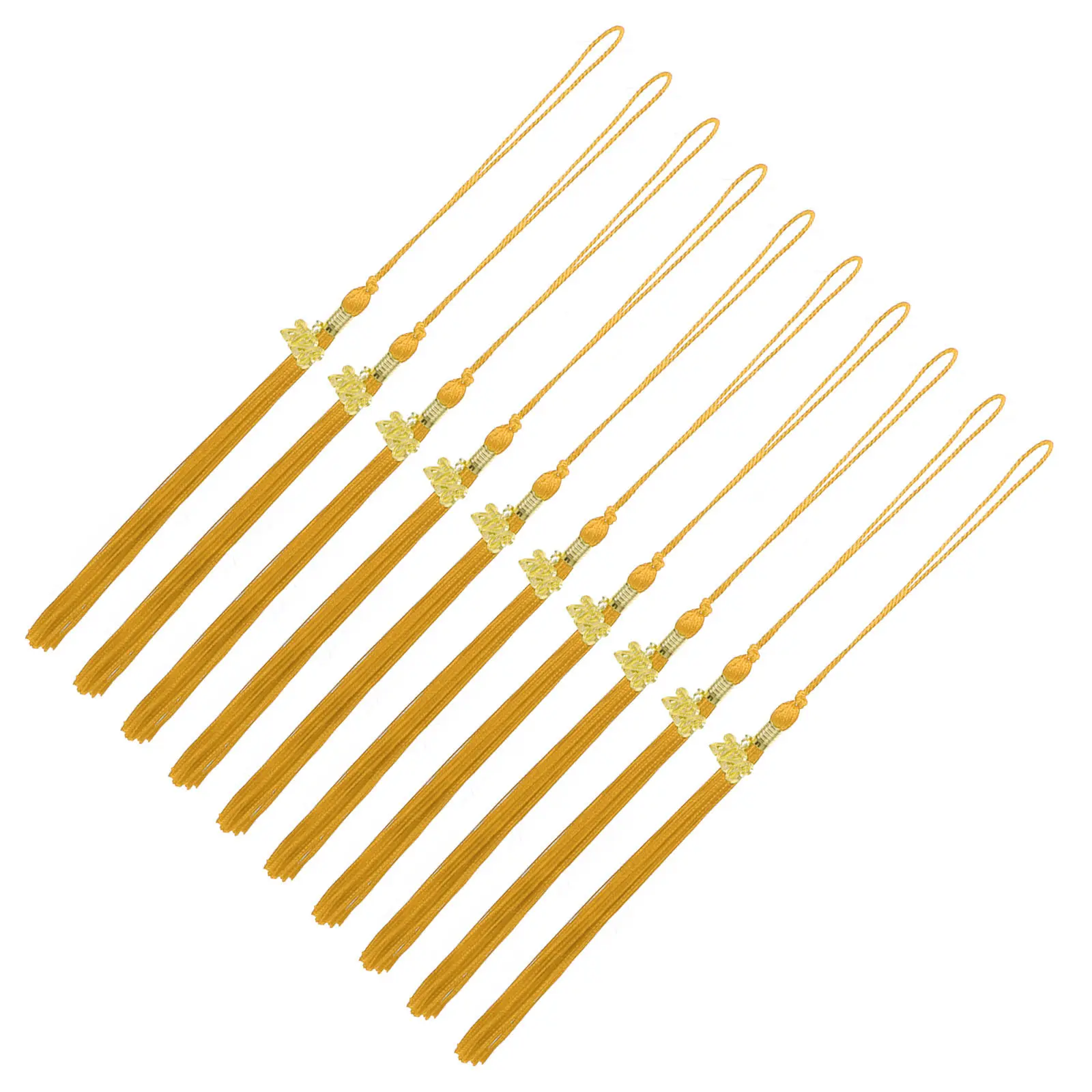 10Pcs Graduation Cap Tassel Charms 2026 Academic Graduate Hat Decorations Gold Souvenir Accessories for High School College
