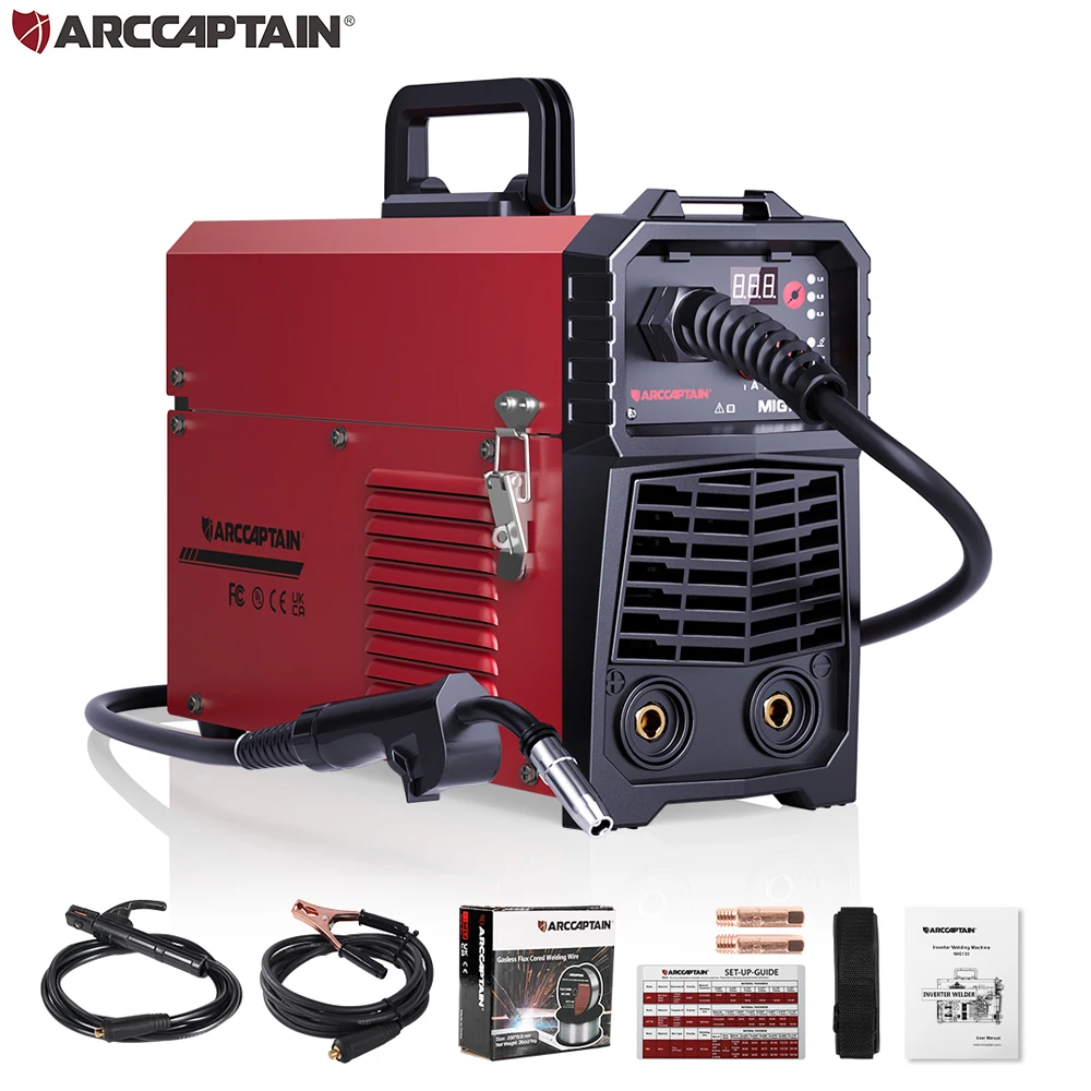 

ARCCAPTAIN No-Gass MIG Welding Machine 3 in 1 Flux Cored Gassless MIG Stick MMA Lift TIG Inverter DC110V 130A portable Welder