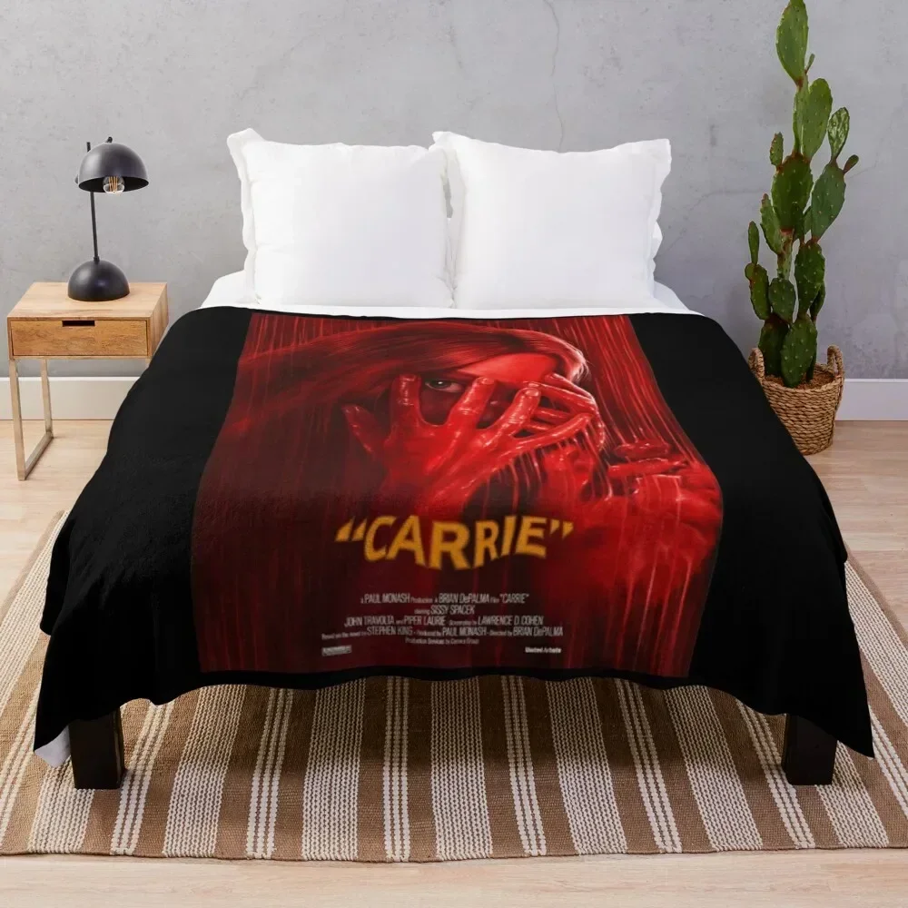 

Carrie 1976, Creepy Retro Horror fan gift Throw Blanket Travel Luxury Brand Sofa Hairy Blankets