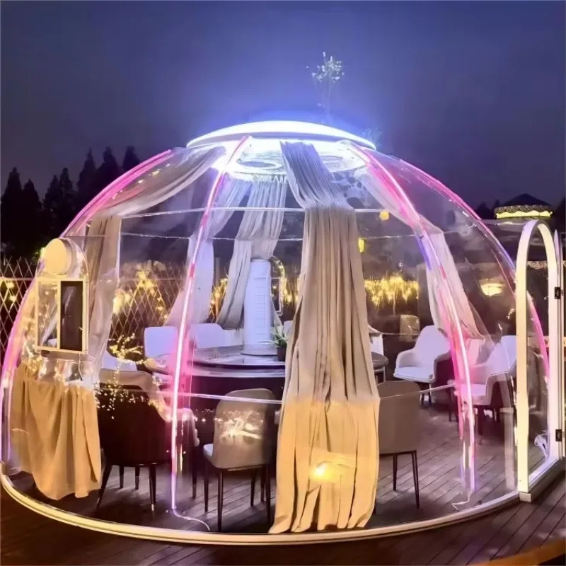 Outdoor Crystal Dome House Glamping Igloo Tents for homestay hotel restaurant