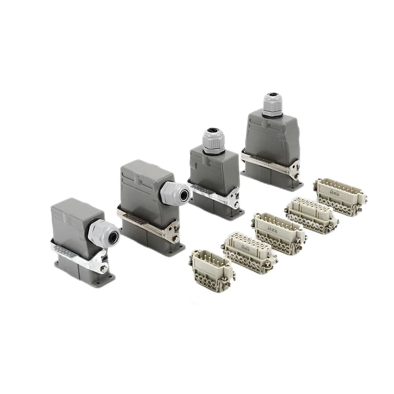 Rectangular Heavy-duty Connector Aviation Plug Socket 16A 10 Cores