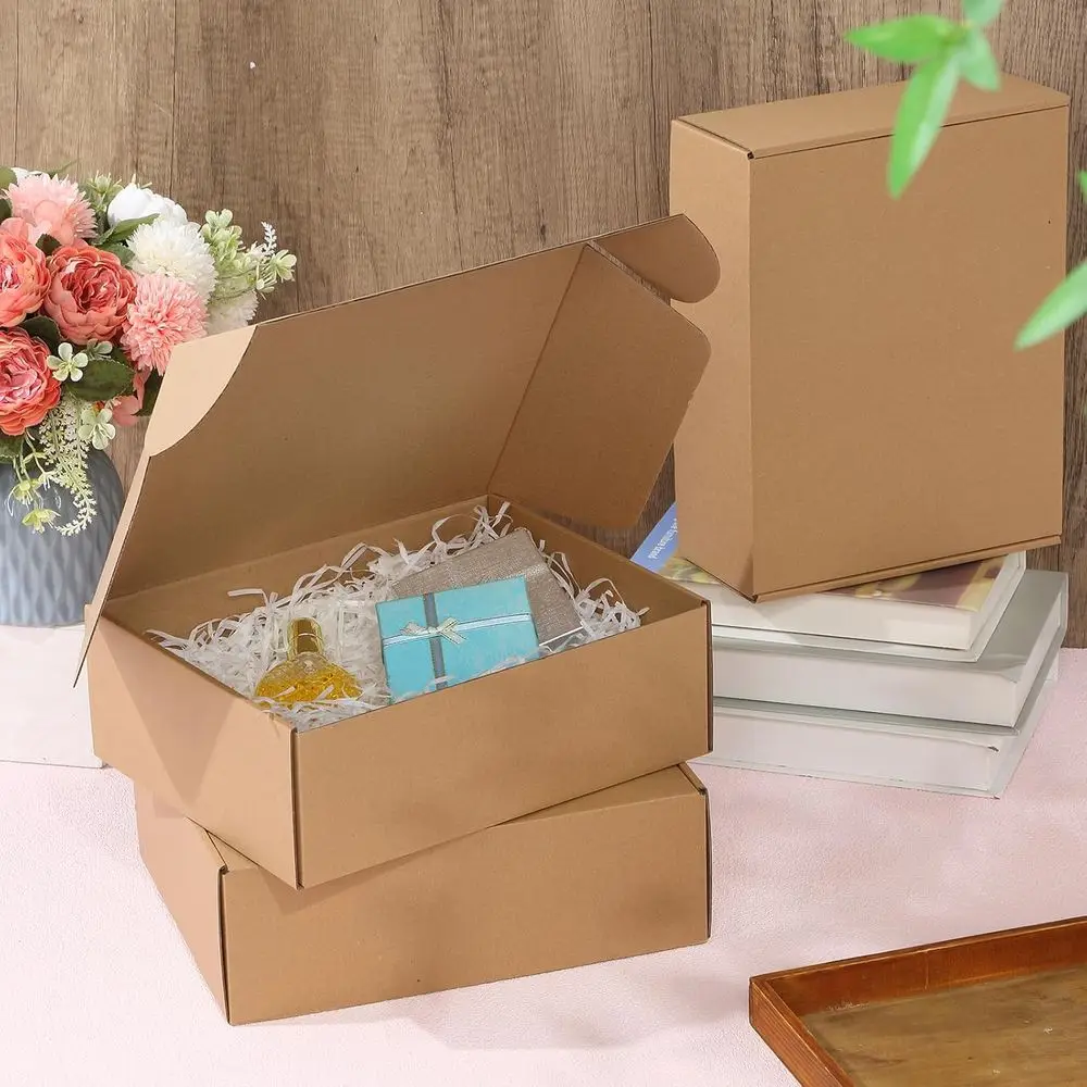 100 Pack 9x6x4 Inch Brown Cardboard Shipping Boxes for Small Parcels and Mailing