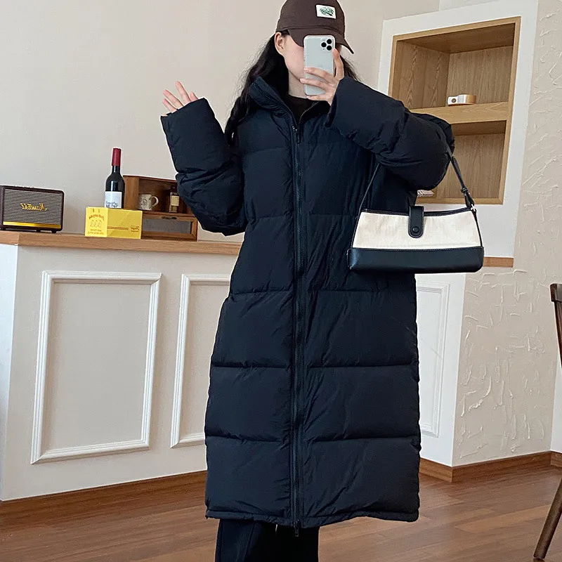 

New Down Cotton Jacket, Medium Length Korean Version Loose Fitting Cotton Jacket, Versatile and Thickened Bread Jacket