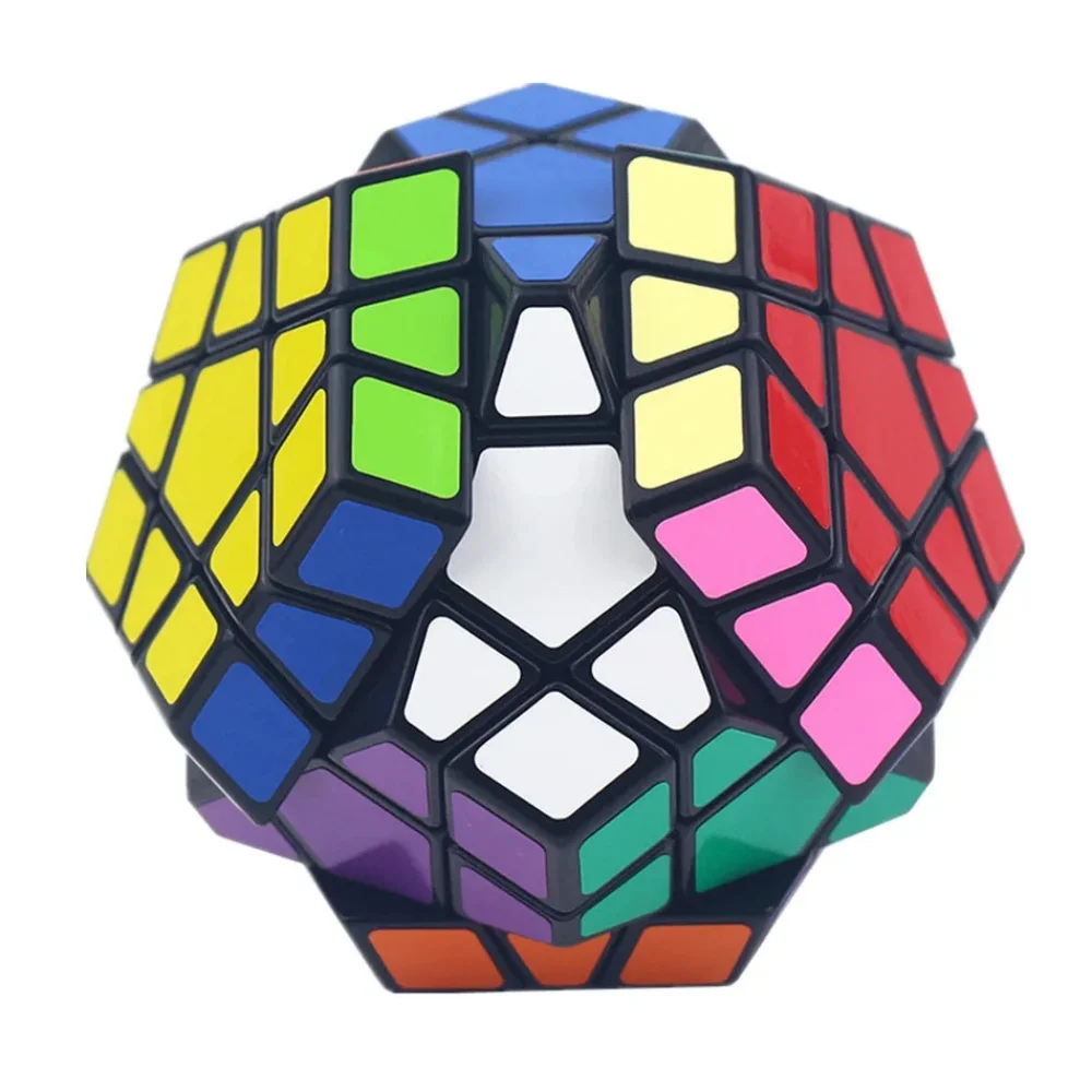 Shengshou 3x3 Magic Cube Megaminx Professional Speed Magic Cube Puzzle Toys for Children Professional Dodecahedron Cube Black