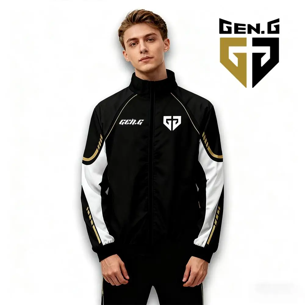 

GEN Esports Club Jackets Jersey LCK 2025 World Championship Team Training Uniform Men's Autumn/Winter Zip-up Stand Collar Jacket