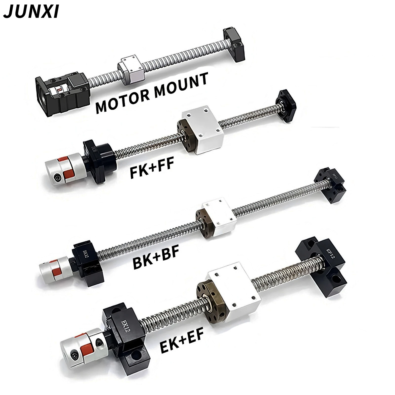 SFU1204 Rolled Ball Screw 200 300mm 400mm 500mm Ballnut Housing   Support shaft Coupling BK10 BF10 FK10 FF10 EK10 EF10