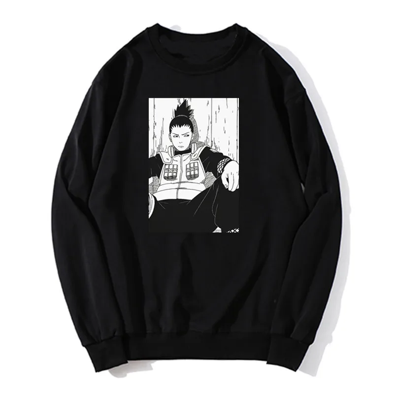 Men Hoodie Shikamaru Manga Sweatshirts Women Men Cotton Top Anime Harajuku O-Neck Pullover Top Clothes