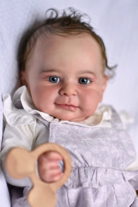 

NPK 19''High Quality Unfinished Unpaited DIY Doll Parts Bebe Reborn Doll Kit Zoe with Cloth Body Random Eyes