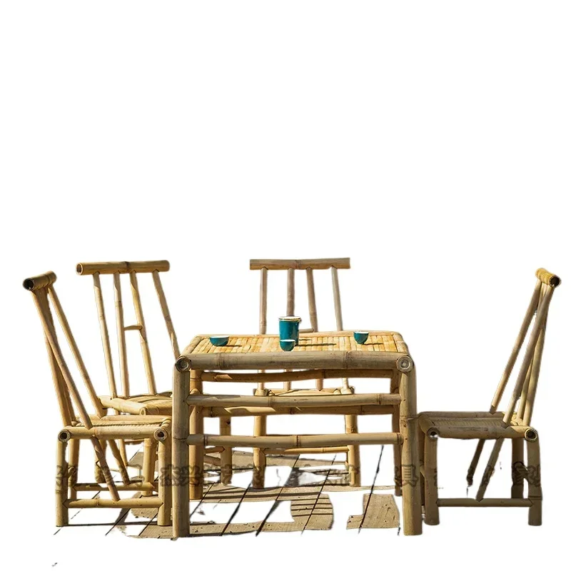 

inherits bamboo tables and chairs, handmade nostalgic old-fashioned bamboo tables and chairs