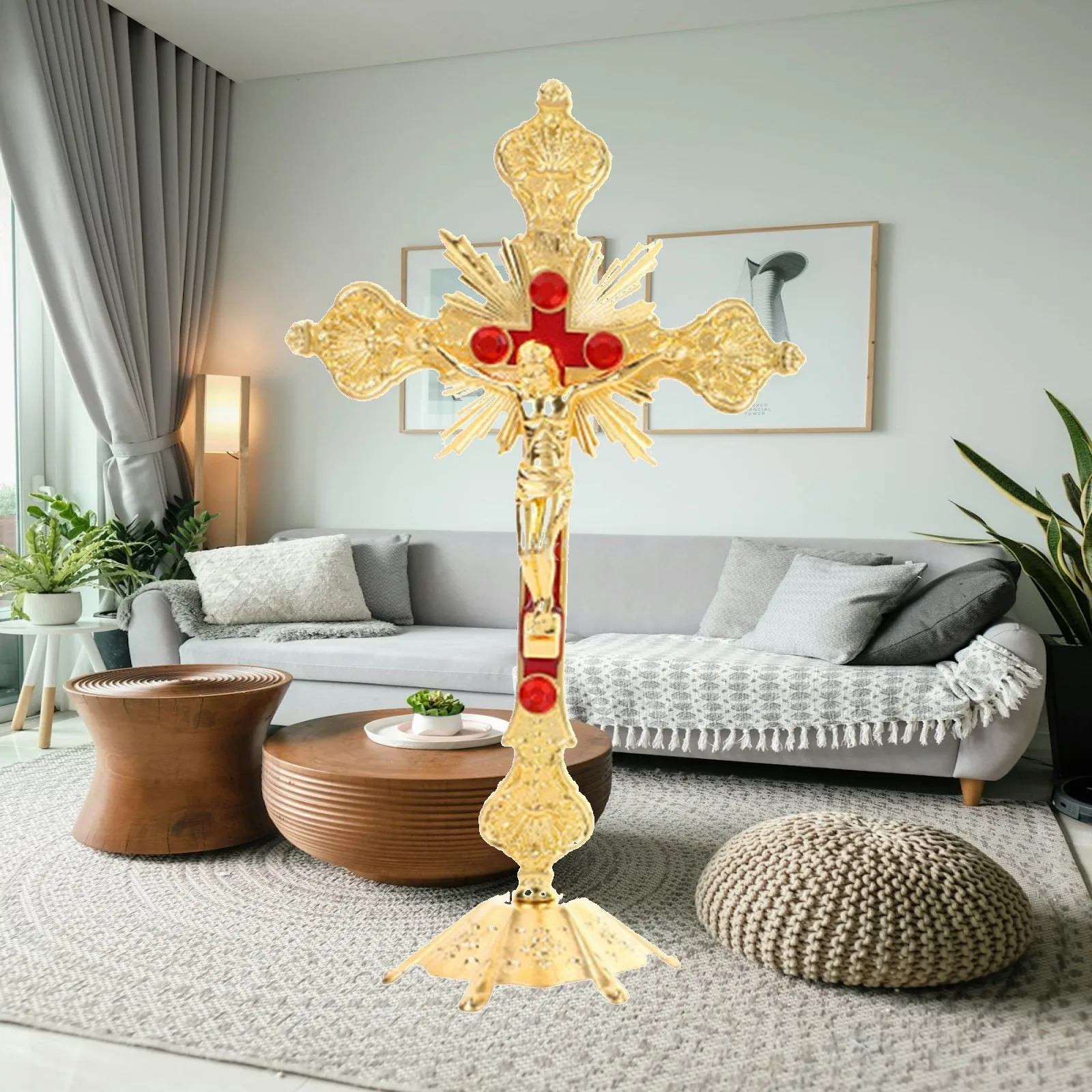 Relics of The Church in The Support Wall Crucifix Crucifix Old Home Chapel