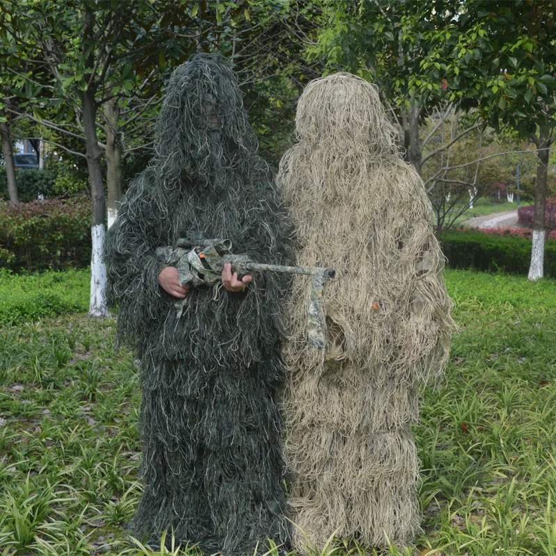 

Outdoor Camo Suits Costume Ghillie Suit Camo Woodland Camouflage Forest 3D Tactical Suits Sniper Airsoft Military Hunting Clothe