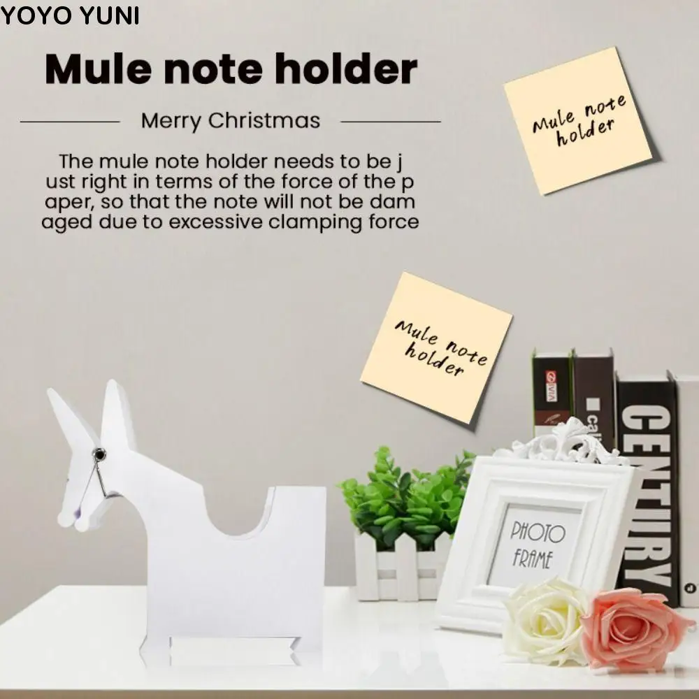 

Card Organizer Desktop Memo Holder Storage Desk Decor Mule Note Holde Removable Handmade Mule Desktop Holder Office Home