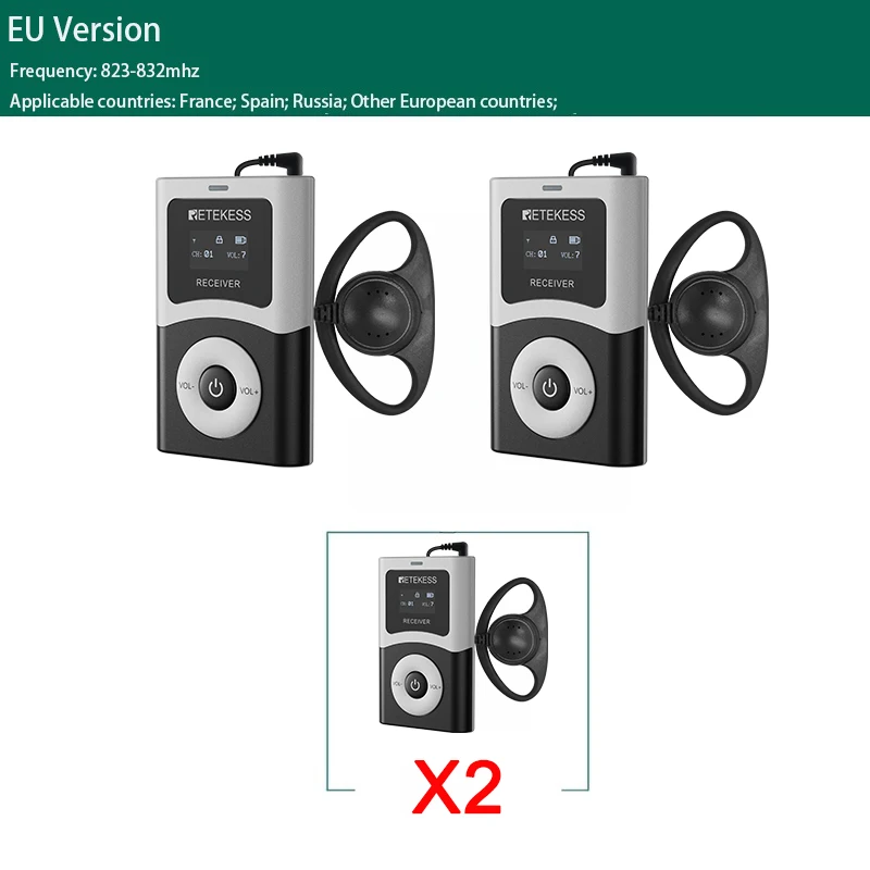 Retekess T130U Accessoires Draadloos Radiogids Systeem Draadloze Audio Zender, Ontvanger, Microfoon Voor Toerisme, Conferenties