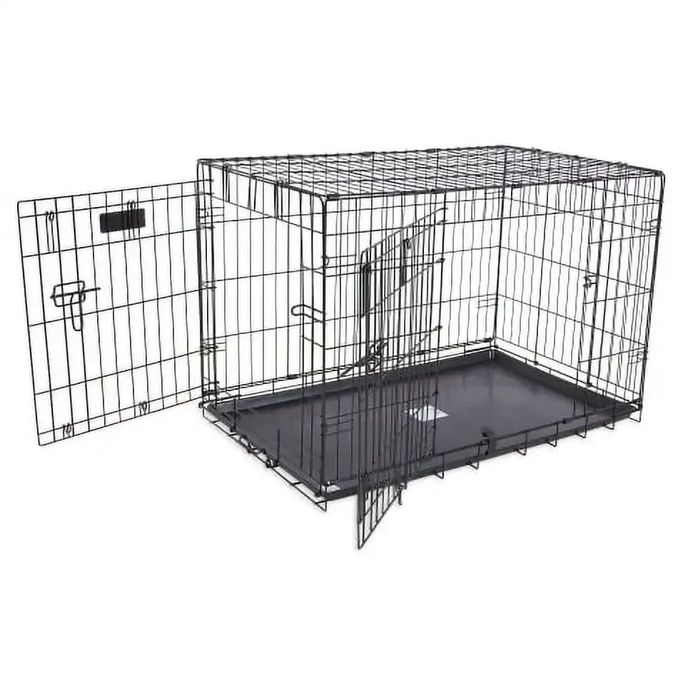 

Precision Pet Products 2-Door Wire Dog Crate, Small, 36" for Dogs 50-70 lb, Black