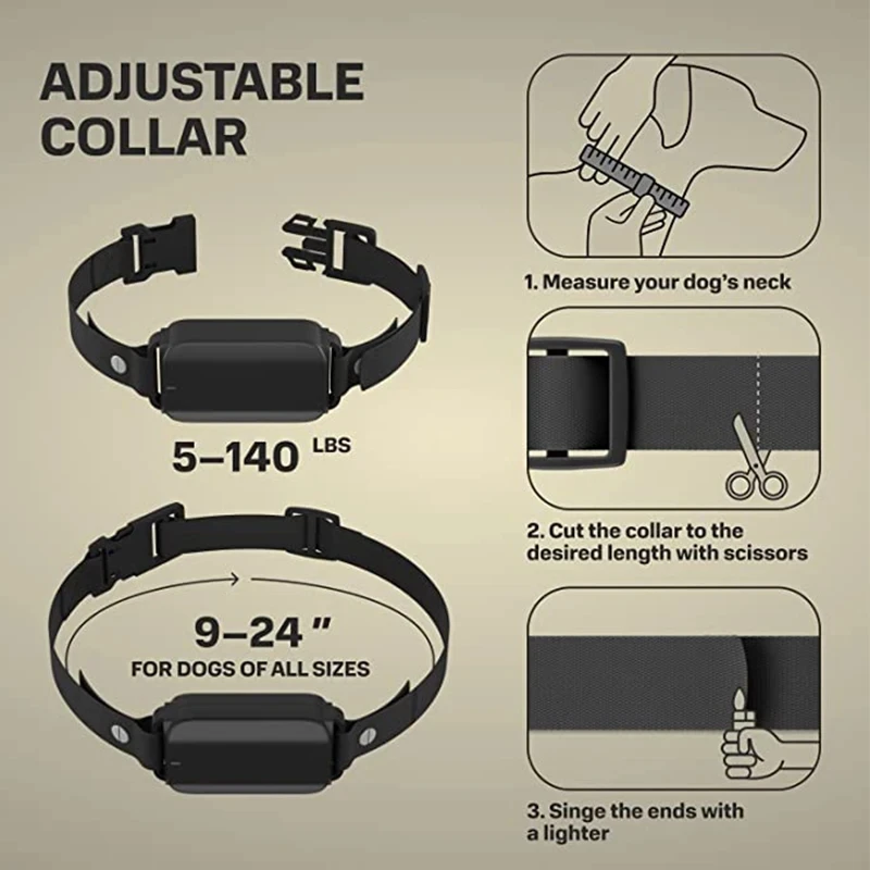Electric Dog Training Collar Automatic Anti Barking Rechargeable Stop Barking Vibration Waterproof