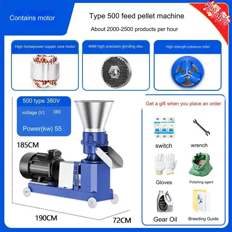 

All Purpose Pelletizer Processing Machines Fertilizer Floating Fish Feed Mill Making Pellet Extruder Machine For Food