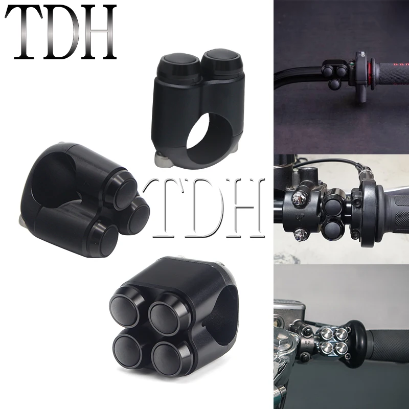 

Motorcycle Momentary Switch Handlebar Adjustable Mount Switches ON-OFF 2&3 Buttons Headlight Horn Start Kill Switches 1" 22-25mm