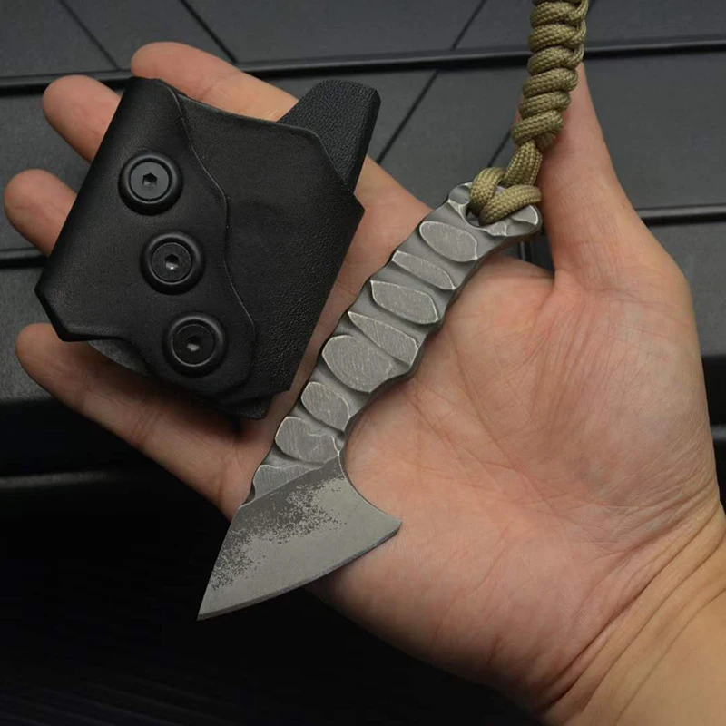 

Mini Knife Full Tang Z-Wear Steel Fixed Blade Knife Outdoor EDC Portable With K Sheath Survival Pocket Knives Camping Hand Tool