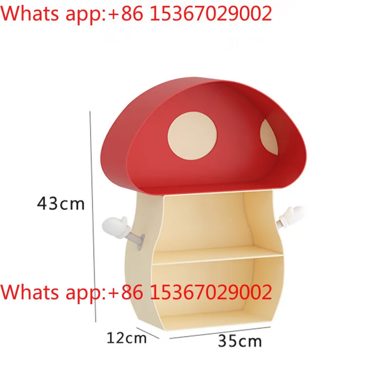 

Creative cartoon cute mushroom sofa small side few acrylic floor dopamine wall hanging storage rack