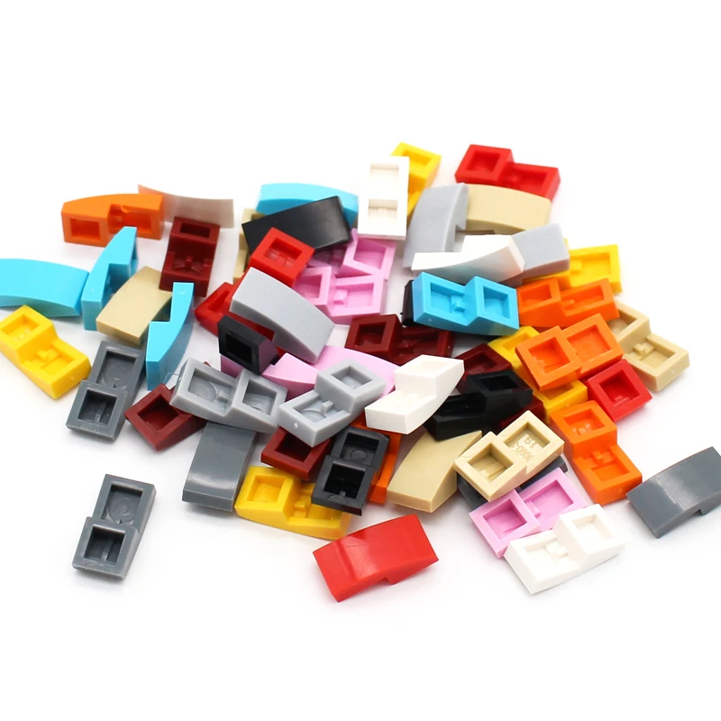 150PCS 빌드 MOC 호환 조립 입자 11477 경사 곡선 2x1x 2/3 빌딩 블록 DIY 교육 완구