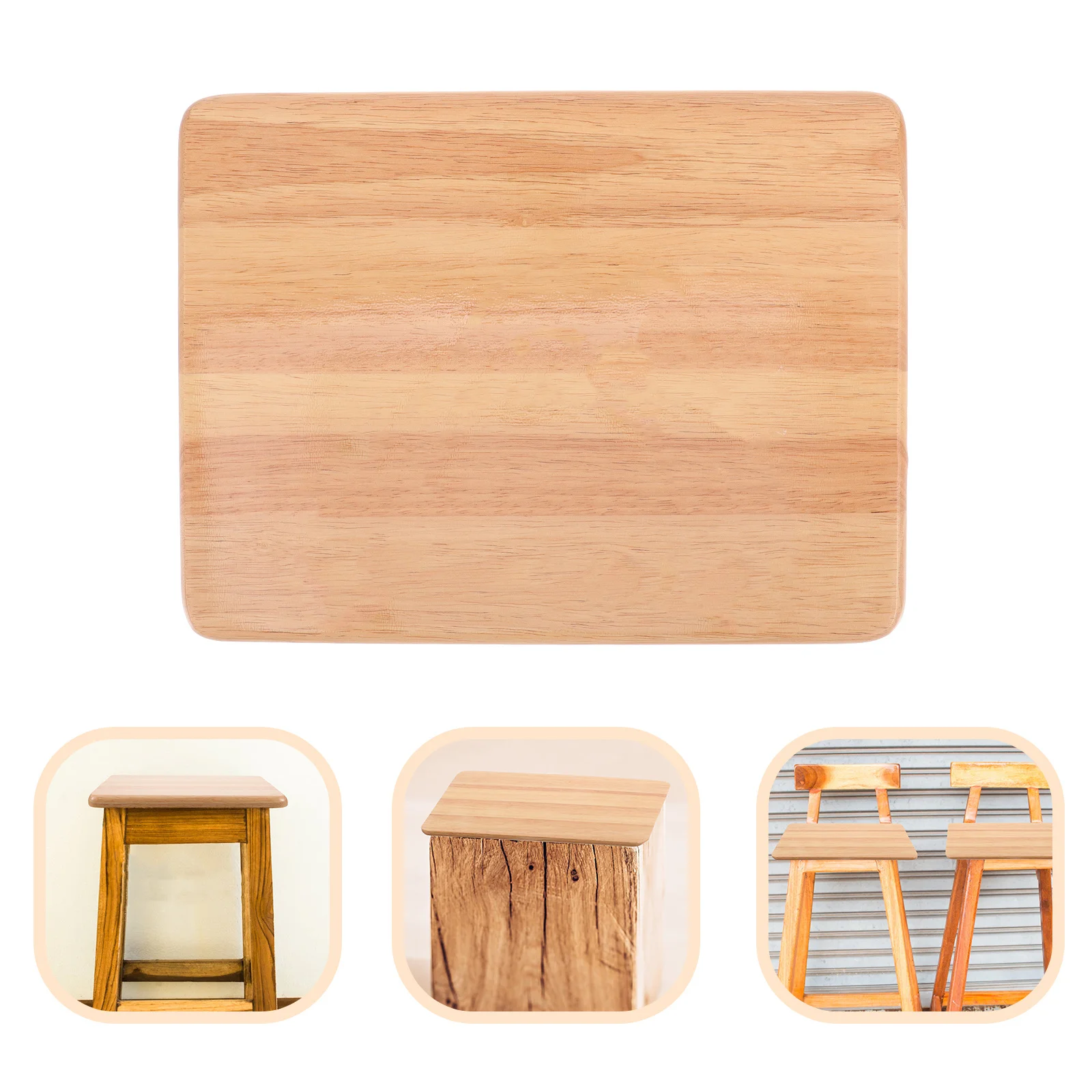 

Square Stool Seat Replacement Wooden Top for Chair Bar Stool Repair Heavy Duty Replacement Part Easy to Install and Clean Home