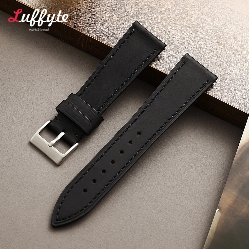 Quick Release Vintage Retro Genuine Leather Watch Band 18mm 19mm 20mm 21mm 22mm Soft Watch Bracelet Men Women Watch Strap