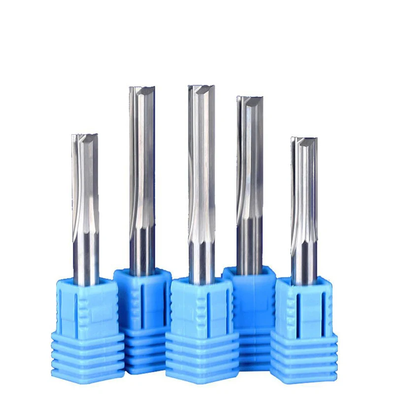 

Vsharp 1pcs 6mm 8mm Shank Two Flutes Straight End Mill for Wood CNC Tools Engraving Cutters Carbide Milling Cutter Slotting Bit