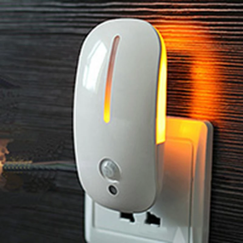 Lâmpada sem fio com sensor de movimento, EU Plug, corredor e Pathway Light, 220V