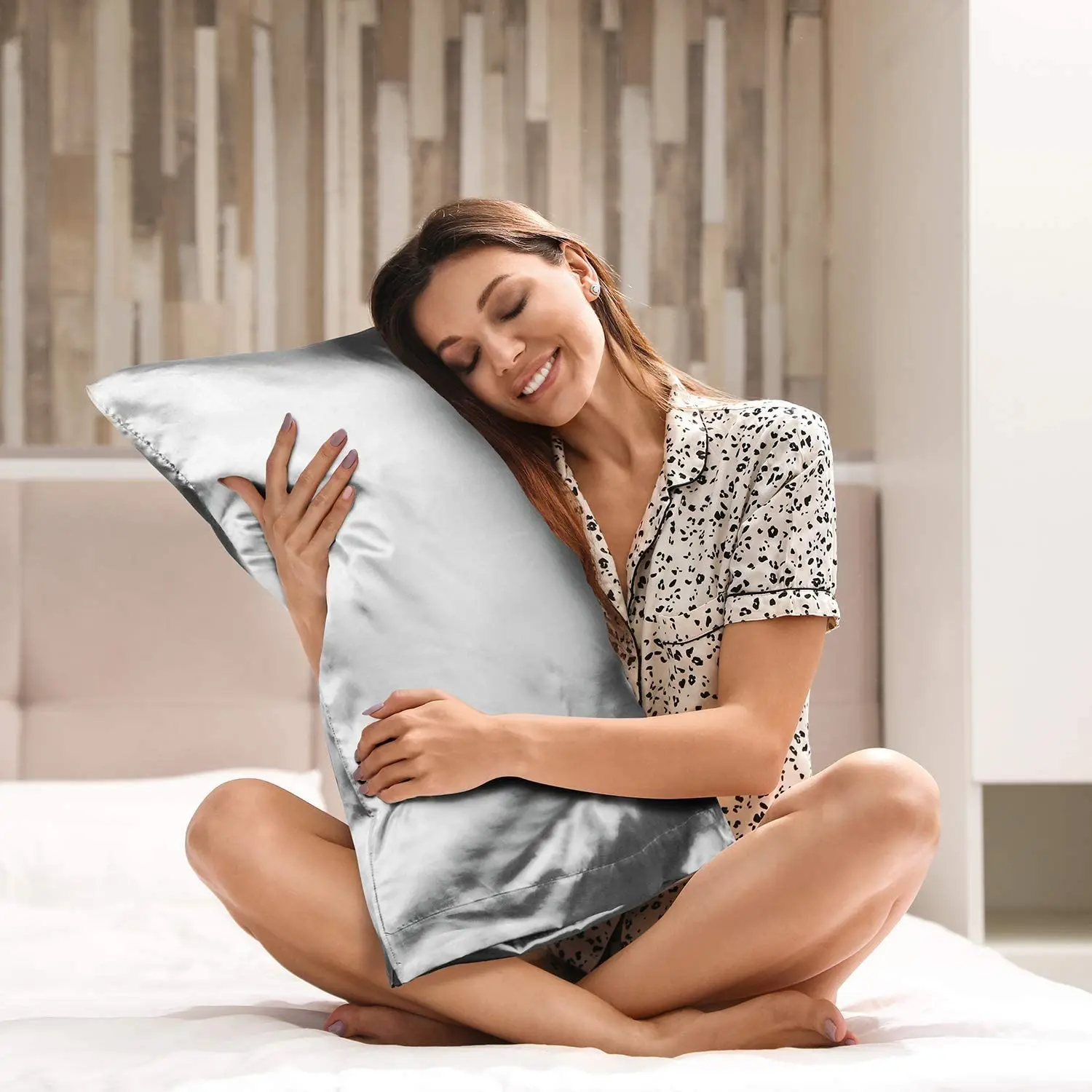 100% Natural Mulberry Silk Pillowcase White Black Grey Khaki Blue Pink Sliver Bed Pillow Covers Luxury Cases Home Bedding Decor