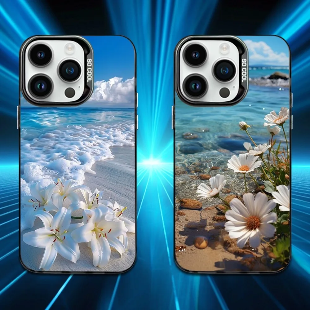 

Lovely Flowers Art Phone Case For iPhone 16,15,14,13,12,11,Mini,Pro,MAX Black Matte Shockproof Cover