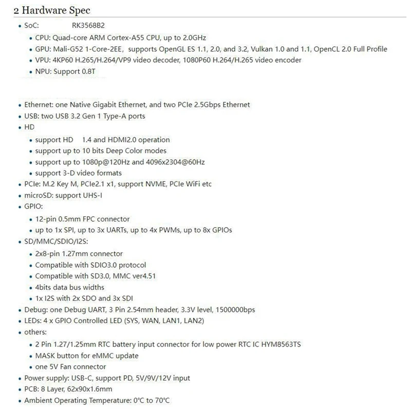 SCLS For Nanopi R5S LTS Router 4G+32G RK3568 Development Board Openwrt -Compatible Dual 2.5G Gigabit Network Router