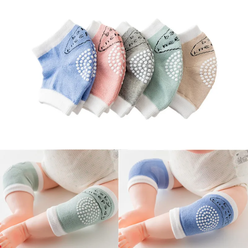 1 Pair Baby Crawling Kneepad Mesh Breathable Infant Child Kneelet Knee Protective Pad Guard Toddler Toddling Protection Kneepad