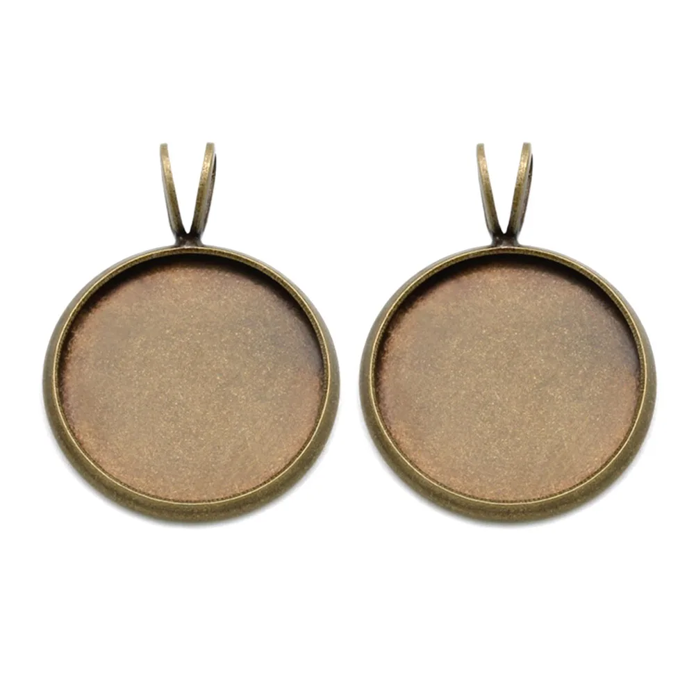 

10pcs Copper Plating Round Bezel Pendant Tray for DIY Jewelry Making Kits Photo Resin Crafts Necklace Accessories