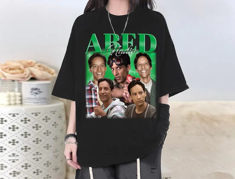 Camiseta Abed Nadir, camiseta universitaria Abed Nadir personaje Actor Abed Nadir, camiseta para adultos